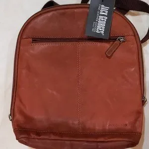 Jack George’s honey Leather Backpack/crossbody Jack Georges Genuine Leather Voyager Honey Backpack  main image 4